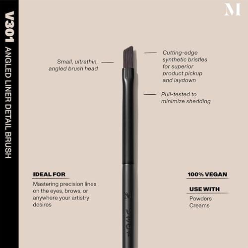 Morphe Vegan Eye Detail Brush Trio - Vegan Makeup Brushes For Powder & Cream Formulas - Cutting-Edge Synthetic Bristles - Includes V301 V303 V305 (3 Count)