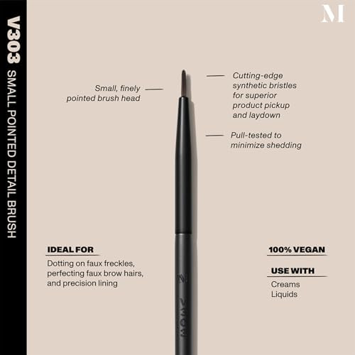 Morphe Vegan Eye Detail Brush Trio - Vegan Makeup Brushes For Powder & Cream Formulas - Cutting-Edge Synthetic Bristles - Includes V301 V303 V305 (3 Count)