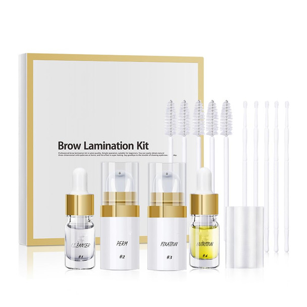 Novobey Brow Lamination Kit Professional Eyebrow Lamination Kit For Fuller Thicker Beautiful Brows Diy Eye Brow Perm Kit Use At Home & Salon Lasting For 6-8Weeks (White)