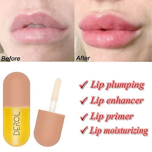 Novobey Natural Lip Enhancer Strong Reaction Lip Plumper Moisturizing Repair Lips Refine Lip Wrinkles Plant Extracts Lip Plumping Serum For Fuller & Hydrated Lips