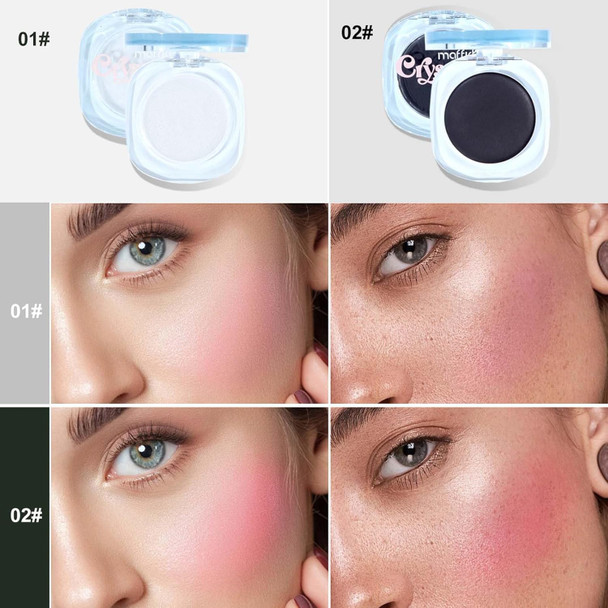 Omexry Cream Blush For Cheeks Magic Color Changing Blush Black Blush Color Changing Milk Jelly Blush Cream Blush For Mature Skin Multi-Use Lips And Cheek Tint (White M)