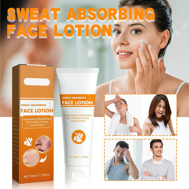 Omexry Face Sweat Blocker Face Antiperspirant Sweat Absorbing Face Lotion Anti Sweat For Face Face No Sweat Lotion Face Forehead Oily Control For Women & Men (2Pc)