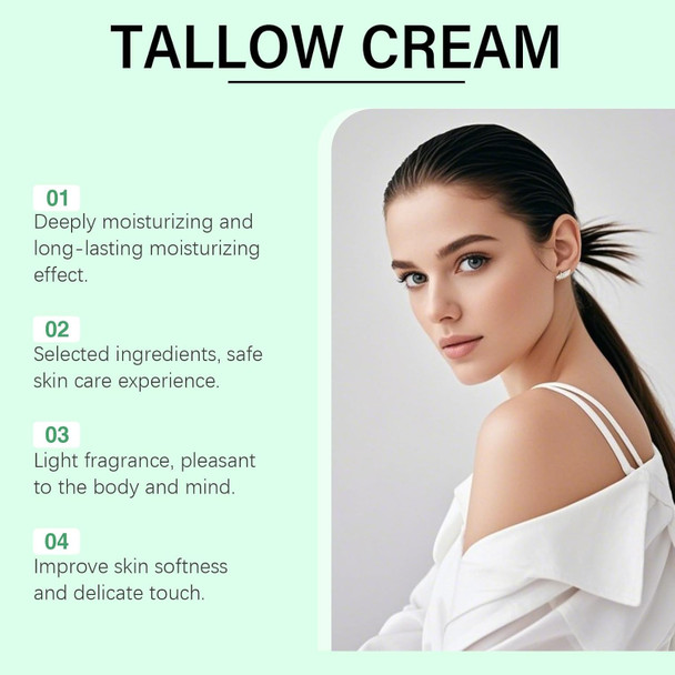 Omexry Grass-Fed Beef Tallow With Frankincense Oil & Castor Oil Organic Beef Tallow For Skin Whipped Beef Tallow Moisturizer Tallow Frankincense Balm For Face Body (1Pc 1)