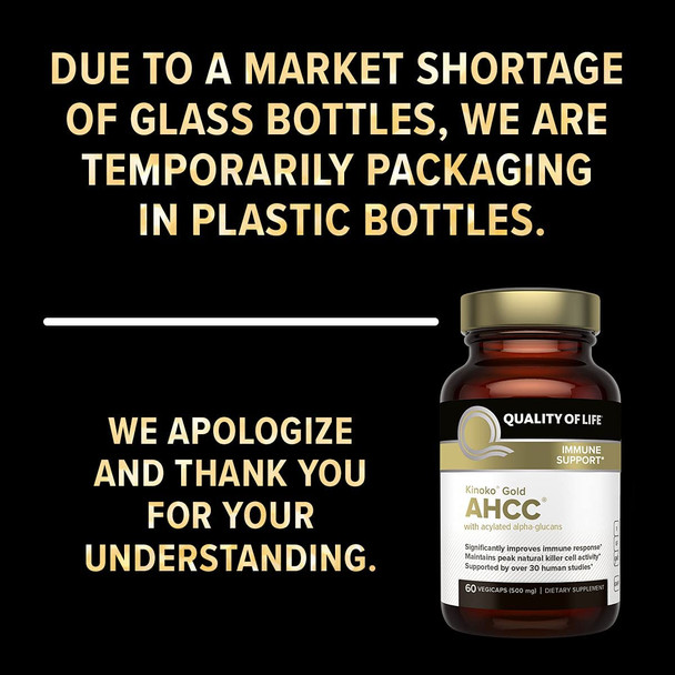 Premium Kinoko Gold AHCC Supplement500mg of AHCC per CapsuleSupports Immune Health, Liver Function, Maintains Natural Killer Cell Activity & Enhances Cytokine Production60 Veggie Capsules