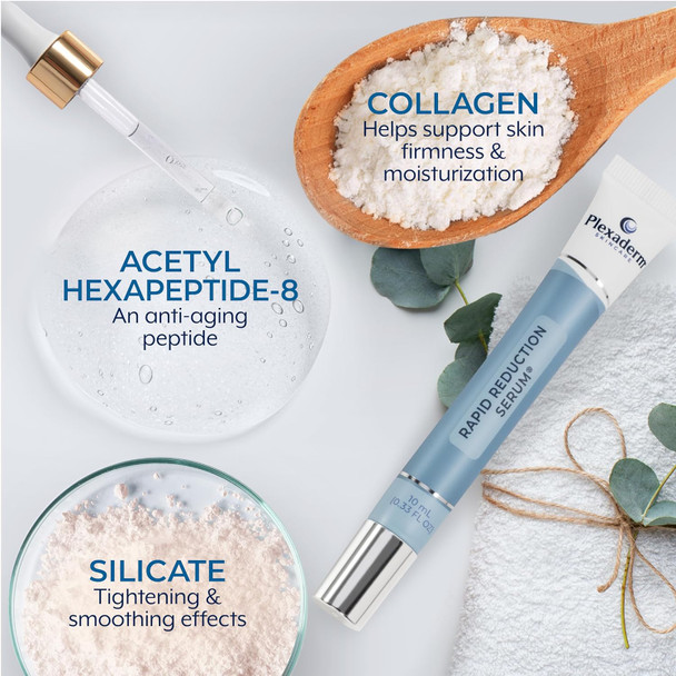 Plexaderm Rapid Reduction Eye Serum - Visibly Reduces Under-Eye Bags Wrinkles Dark Circles Fine Lines & Crow'S Feet Instantly Anti Aging Wrinkle Remover For Face Full Size Tube
