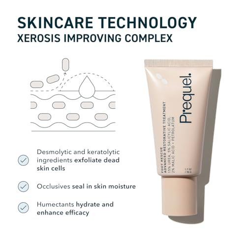 Prequel Skin Foot Rescue Professional Foot Treatment With 15% Urea + Salicylic Acid. Advanced Cream For Dry Cracked Feet. Clinical-Grade Moisturizer. 1.7Oz