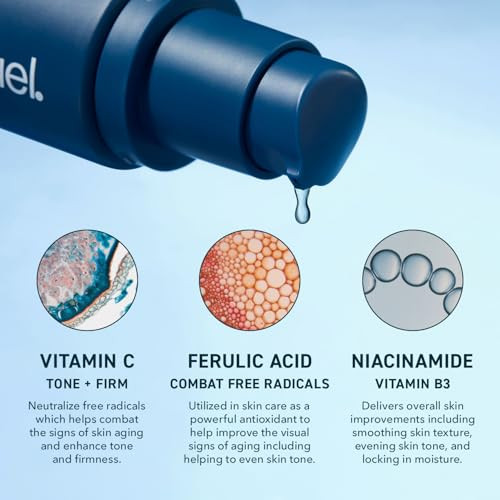 Prequel Skin Lucent-C Vitamin C Serum For Face. Professional Facial L-Ascorbic Acid Ferulic Acid Formula With Niacinamide. Clinical Skincare For Luminous Firm Skin. 1Oz Pump