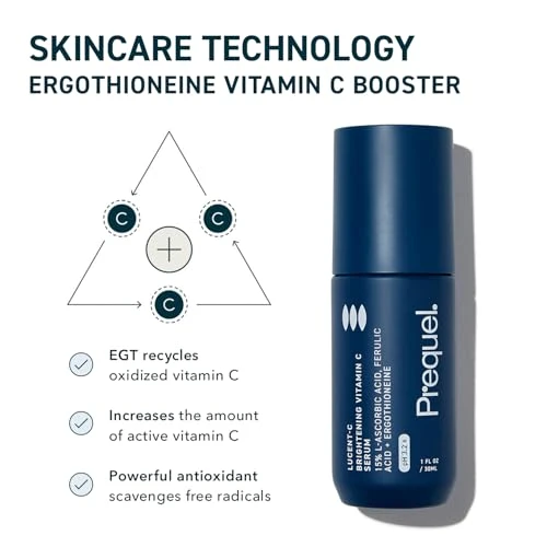 Prequel Skin Lucent-C Vitamin C Serum For Face. Professional Facial L-Ascorbic Acid Ferulic Acid Formula With Niacinamide. Clinical Skincare For Luminous Firm Skin. 1Oz Pump