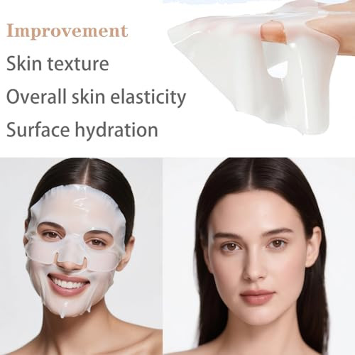 Reepic Cosmer 4Pack Deep Collagen Overnight Mask Ã¢‚¬Ã¢‚¬Bio-Collagen Real Deep Face Maskkorean Skin Carefacial Hydrogel Sheet Masks Collagen For Glass Skinelasticity Firming And Moisturizing