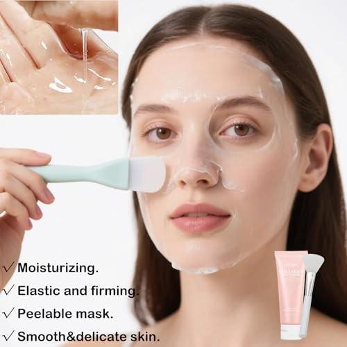 Reepic Cosmer Collagen Overnight Wrapping Peel Off Face Mask - Deep Hydration Care Reduce Sagging & Dullness Hydrolyzed Collagen Glass Skin Peel Off Mask Korean Skincare