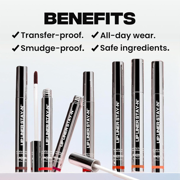 Sacheu Lip Liner Stay-N Peel Off Lip Stain Ã¢‚¬ Long Lasting Waterproof Lip Tint With Hyaluronic Acid & Vitamin E Ã¢‚¬ Transfer Proof Matte Finish Vegan & Cruelty- (Muah-Ve)