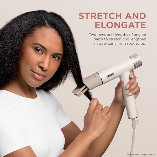 Shark Xskhd3Wtca Speedstyle Lift & Stretch Wide-Tooth Comb Blow Dryer Comb Attachment For Shark Speedstyle Styling Tool For Curly & Coily Hair Stone