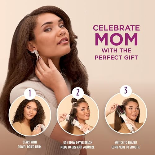 Shark Cryoglow Blue Frost Led Face Mask + Smoothstyle Heated Comb & Blow Dryer Brush With Under-Eye Cooling For All Hair Types Anti-Ageing & Blemish Repair Red & Blue Led Infrared Light Therapy