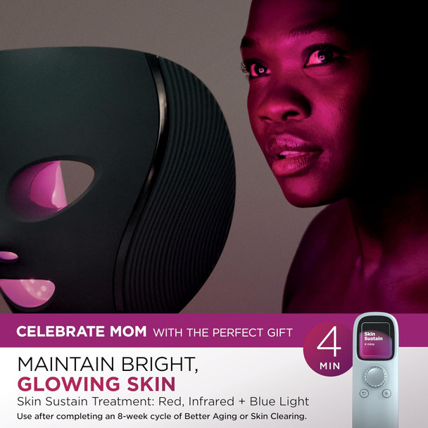 Shark Cryoglow Led Face Mask With Under-Eye Cooling Anti-Ageing & Blemish Repair Red & Blue Led Infrared Light Therapy Usb-C Remote Control Storage Bag Blue Frost Fw312