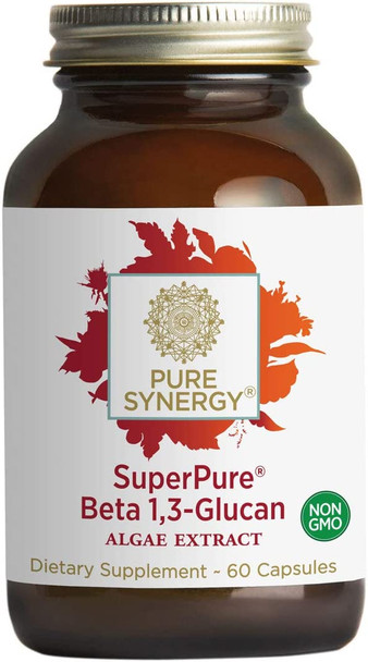 Pure Synergy SuperPure Beta 1,3-Glucan Extract | 60 Capsules | Non-GMO | Vegan | Algae-Based, Yeast-Free, 500 mg, Beta Glucan Supplement