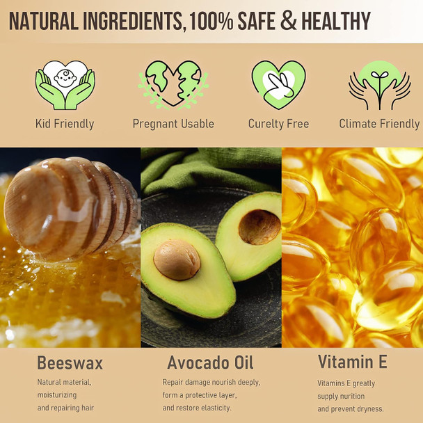 Sovoncare Hair Wax Stick For Flyaways Ã¢‚¬Œ Slick Back Hair Stick Wax For Women & Kids Lightweight Non-Greasy Hair Gel Stick For Sleek & Smooth Styles 2.7Oz (Pack Of 2)