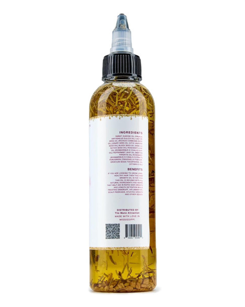 The Mane Attraction Extra Strength Rosemary + Fenugreek Herbal Hair Growth Oil Infused With Castor Oil For All Hair Types