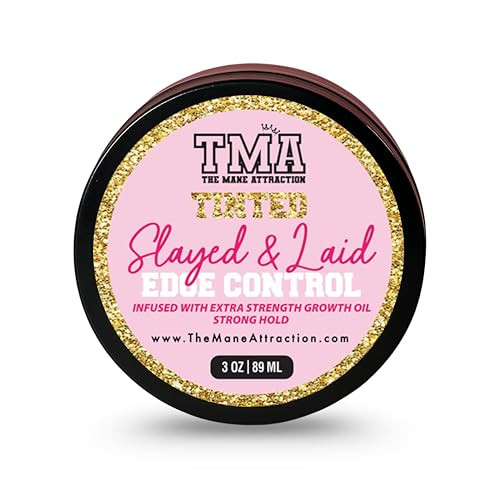 The Mane Attraction Black Edge Control Tintedã¢‚¬Œ 3Oz Edge Gel For Thinning Hairlines Flake- Growth Gel With Strong Hold For Natural Styles