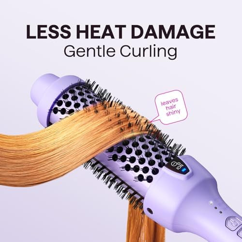 Wavytalk Blowout Express Thermal Brush Purple And Curlmaker Pro Rotating Curling Iron Set Purple
