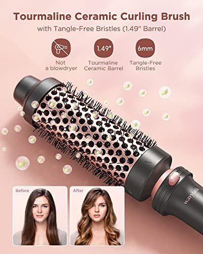 Wavytalk 5 In 1 Curling Iron Set With Curling Brush And 4 Interchangeable Ceramic Curling Wand (0.35"-1.25Ã¢‚¬) And Wavytalk Ionic Hair Blow Dryer With Diffuser For Curly Hair Professional Salon