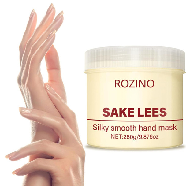 Xiaoks Sake Lees Silky Smooth Hand Mask 280G/9.876Oz Nourishing Hand Care For Soft & Smooth Hands Rich Texture For Easy Application Daily Hand Nourishment (9.876Oz)