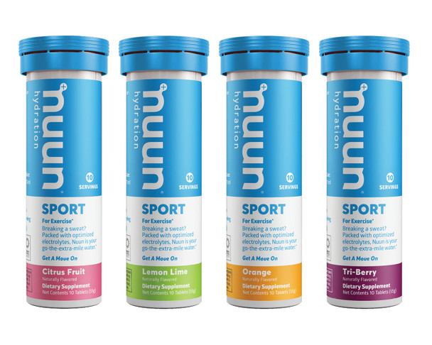 Nuun Sport: Electrolyte Drink Tablets  Mixed Box 4 Tubes (40 Servings)