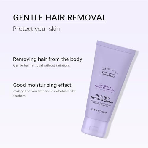 Zgxhga Body Hair Removal Cream With Spatula Applicator Gentle Facial & Body Hair Removal Creams For Sensitive Skin Gentle Painless Hair Removals Cream Kit Unisex