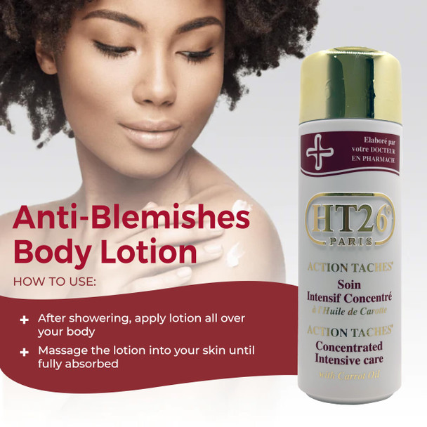 HT26 Body Lotion for Melanin Rich Skin - Carrot Oil for Enhanced Skin Radiance - Intensive Care for a Skin Cream for Body - 16.91 fl oz