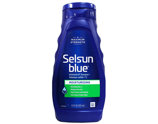 Selsun Blue Moisturizing with Aloe Dandruff Shampoo 11 oz (Pack of 2)