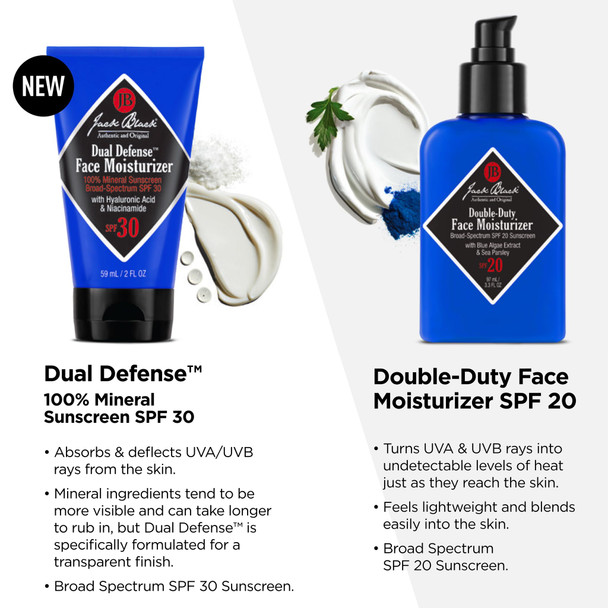 Jack Black Double Duty Face Moisturizer with SPF 20 Facial Moisturizer Face Cream for Men Mens Facial Lotion with SPF Gifts for Men