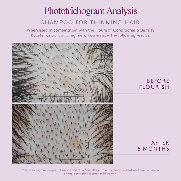 VIRTUE Flourish Sulfate Free Shampoo for Thinning Hair Volumizing Hair Growth Product Detoxifies and Repairs Color Safe - 8 Fl Oz