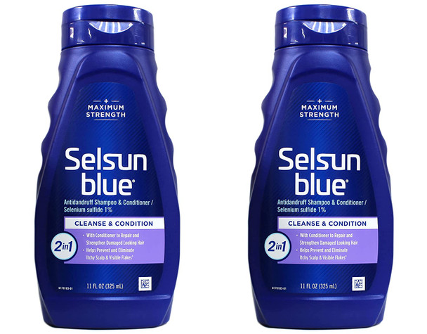 Selsun Blue 2-in-1 Treatment Dandruff Shampoo, 11 oz, 2 pk