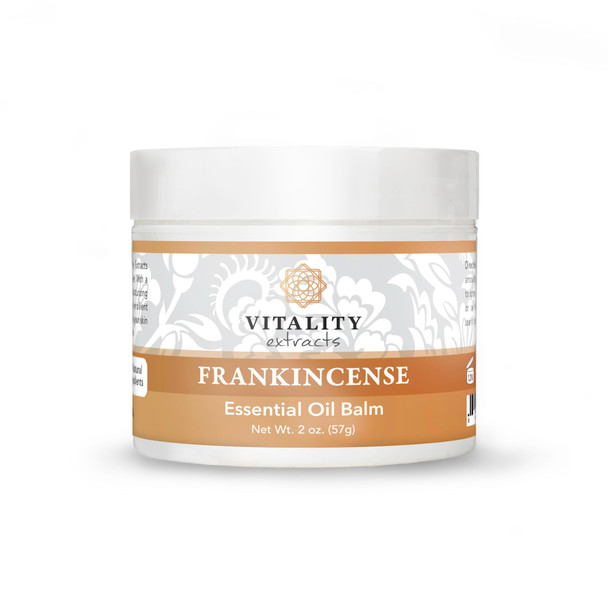Vitality Extracts Frankincense Balm - 2oz Boswellia Serrata Beeswax Olive Oil Moisturizer for Dry Cracked Skin All Skin Types