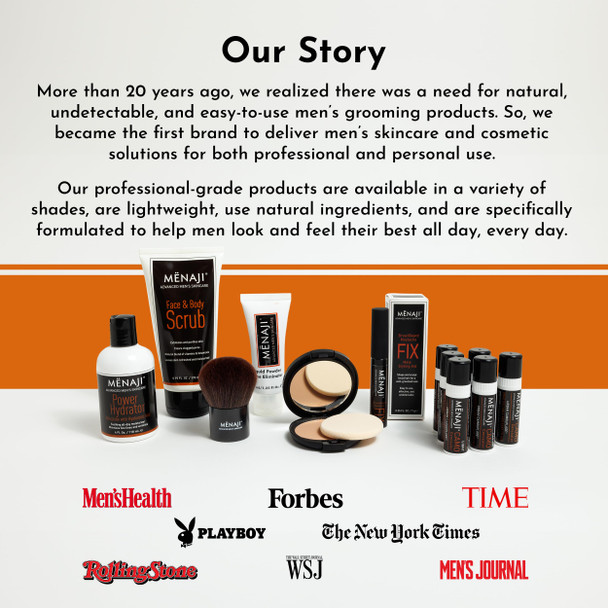 MËNAJI Anti-Shine Powder (HDPV) - Anti-Shine Face Make-Up for Men - Natural Looking Makeup - Mens Cosmetics - Light