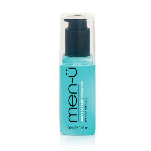 men-ü DAILY REFRESH MENS SHAMPOO up to 120 shampoos Ultra-concentrated Vegan shampoo for men long lasting gently cleanses and refreshes Eco Friendly Shampoo 3.3oz