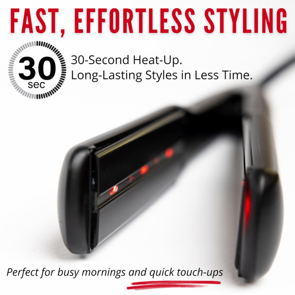 Nicky Clarke Infrared PRO Straightener for All Hair Types - Titanium Flat Iron 10 Foot Hair Iron