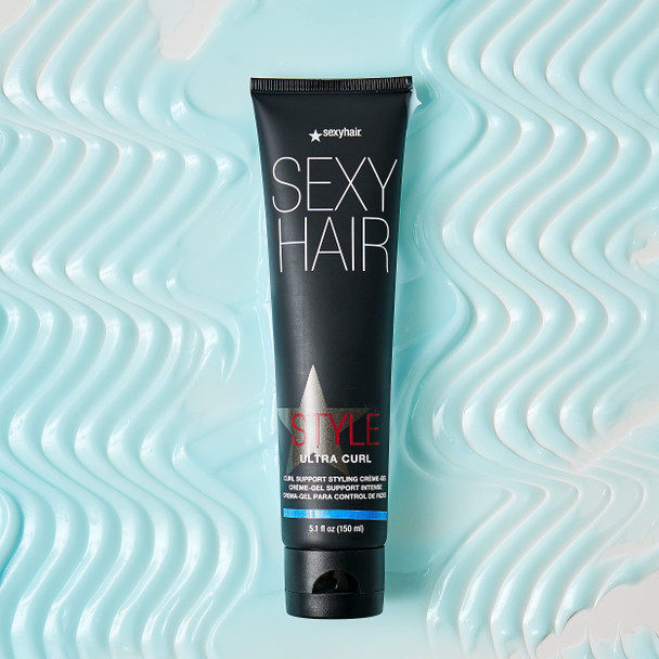 SexyHair Style Ultra Curl Support Styling Crème-Gel 5.1 Oz | High Control | Adds Definition and Long-Lasting Shape