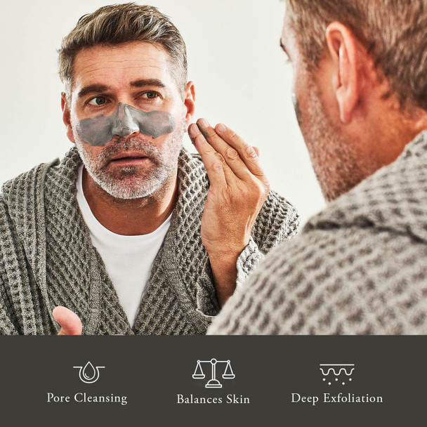 Caldera + Lab The Deep | Men's Organic Hydrating Clay Face Mask for Dry Sensitive & Normal Skin – Vegan Natural & Antioxidant Packed Exfoliating Skincare Facial Treatment
