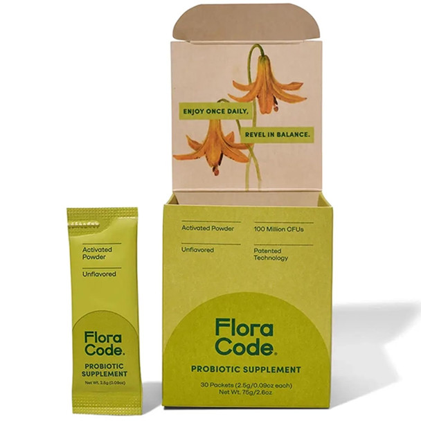 Flora Code Probiotic Powder Unflavored 30 Day Supply