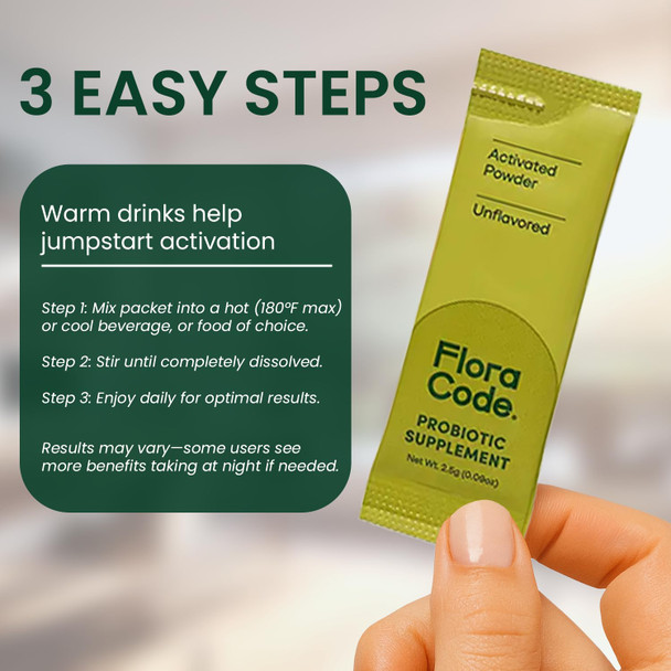 Flora Code Probiotic Powder Unflavored 30 Day Supply