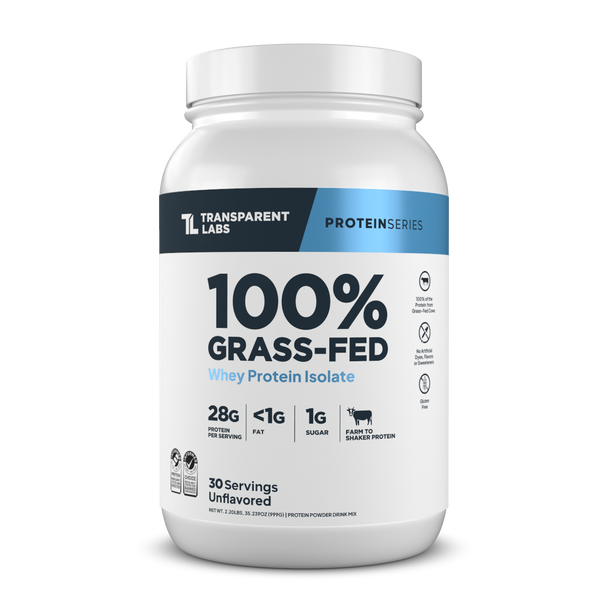 Transparent labs Grass-Fed Whey Protein Isolate- Unflavored - 30 servings