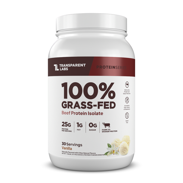Transparent labs Grass-Fed Beef Protein Isolate - Vanilla - 30 Servings