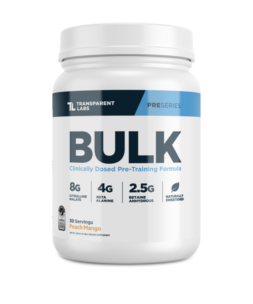 Transparent labs  Bulk Pre-Workout - Peach Mango - 30 Servings