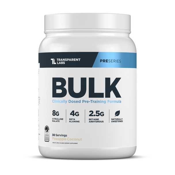 Transparent labs  Bulk Pre-Workout - Pineapple Coconut - 30 Servings