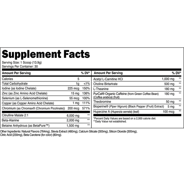 Transparent labs Lean Pre-Workout - Orange -30 Servings