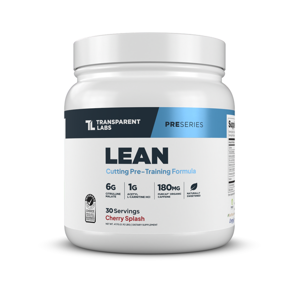 Transparent labs Lean Pre-Workout - Cherry Splash -30 - Servings