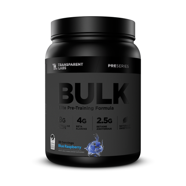 Transparent labs Bulk Black Pre-Workout - Blue Raspberry - 30 Servings