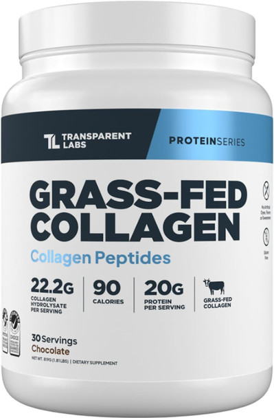 Transparent labs Grass-Fed Collagen Unflavored - 30 Servings