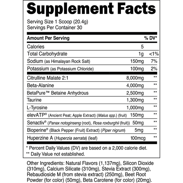 Transparent labs Stim-Free Pre-Workout - Tropical Punch - 30 Servings