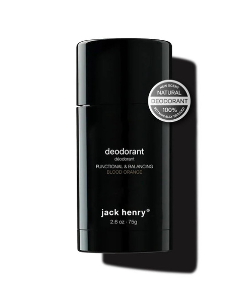Jack Henry Natural Deodorant for Men & Women Blood Orange Scent Aluminum Free Deodorant with Shea Butter Probiotics Vegan Plant Based Long Lasting Baking Soda Free with Coconut MCT 2.65 oz
